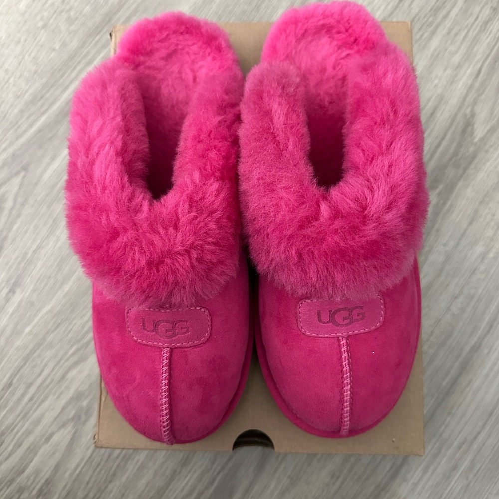 UGG Fuchsia Plush Slippers